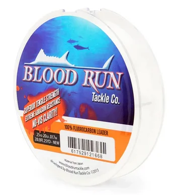 BLOOD RUN FLUOROCARBON LEADER NO-VIS  30LB  100YD  .019IN