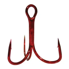 Gamakatsu Red Treble Hook Sz 2  qty 8