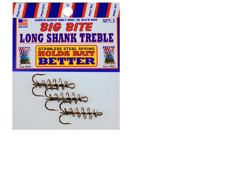 Magic Bait Treble Hooks-Long Shank 3ct Size 4