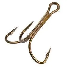 Mustad Treble Hook Bronze 25ct Size 14