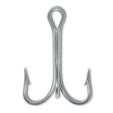 Mustad Treble Hook Nickle 25ct Size 4