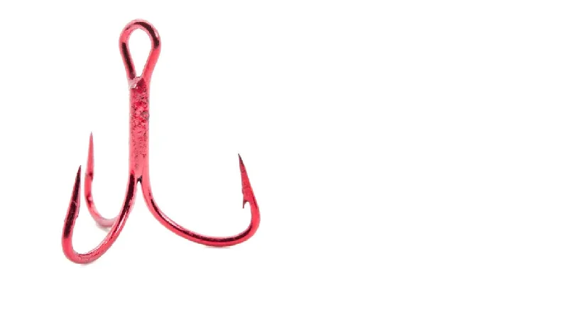 Mustad Treble Triple Grip Red 10ct Size 6