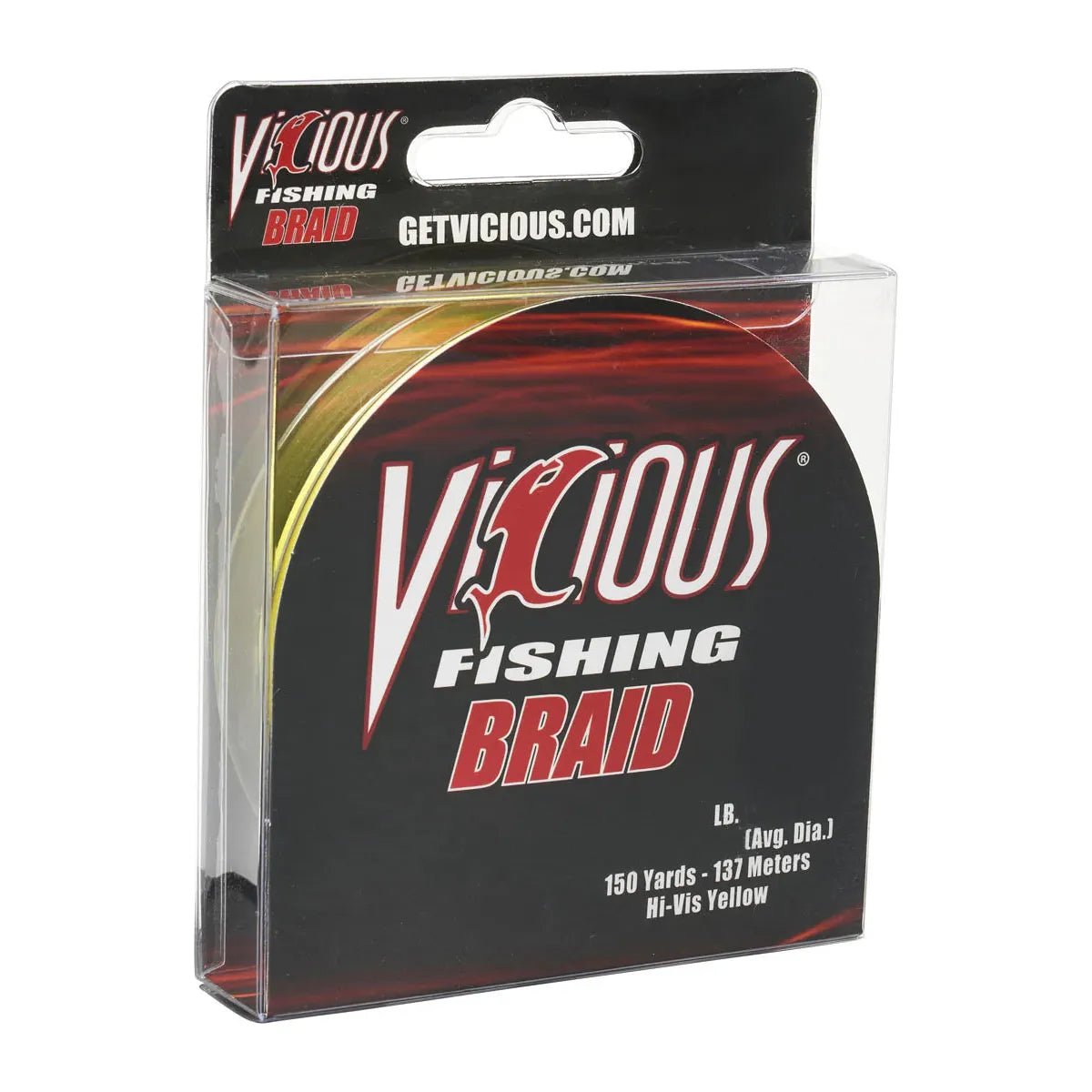 Vicious Braid 150 Yds Hi-Vis Yellow