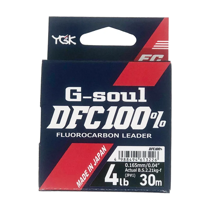 YGK G-Soul DFC 100% Fluorocarbon Leader (Clear) 30m